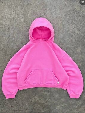 Pink Hooded Pullover Sweatshirt - Brand:
